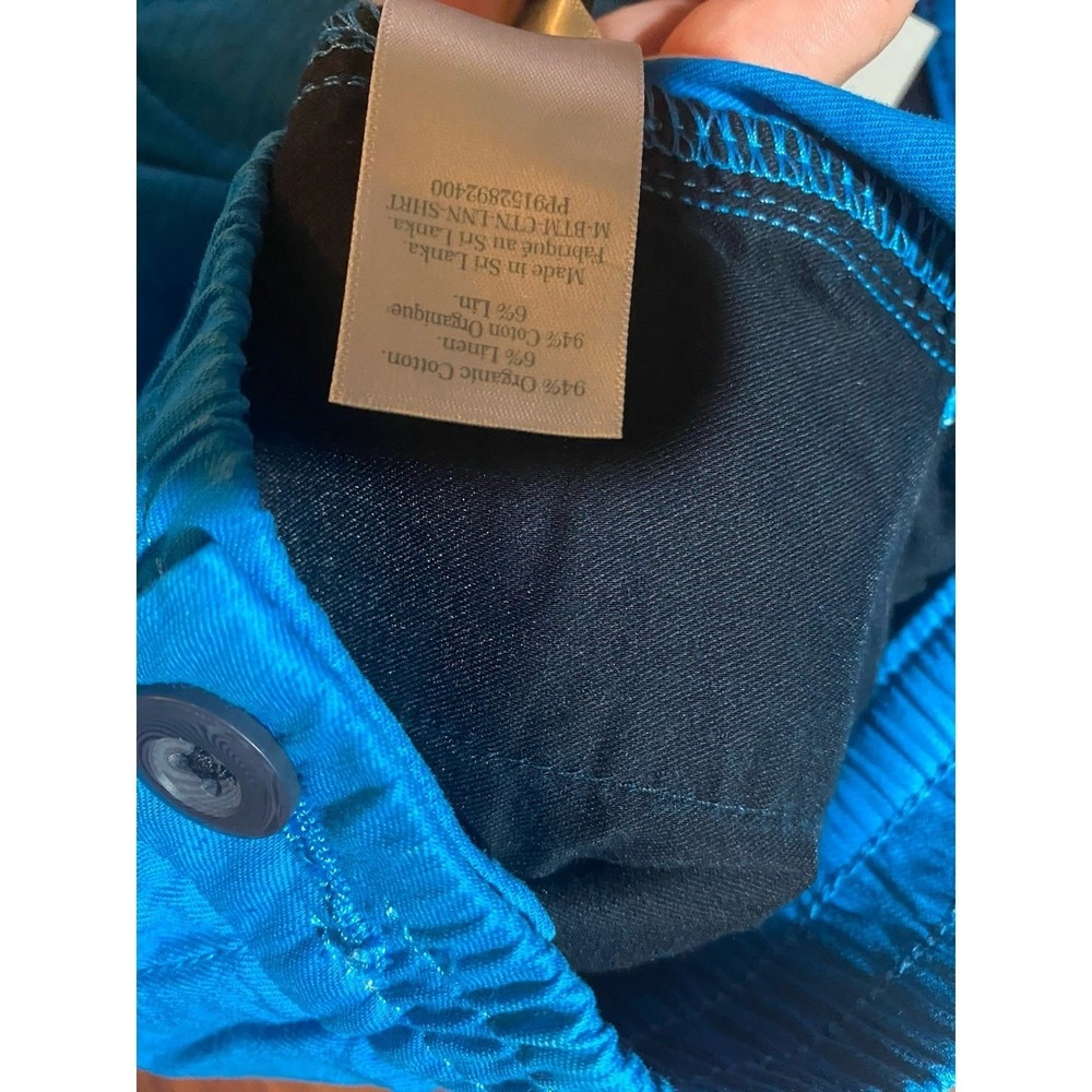 Everlane NWT Men's Blue Shorts Size S Organic Cotton Linen 8.5" Flat Front - Picture 4 of 7